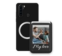 Sunrive Personalizzabile per MagSafe Portafoglio con Custodia Compatibile con BlackviewA80Pro(2020) Cover Antiurto - Porta Carte e Funzione Stand per Guardare Video, Foto o Testo Personalizzato