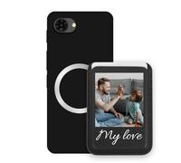 Sunrive Personalizzabile per MagSafe Portafoglio con Custodia Compatibile con Nubia S2 Lite/S2R Cover Antiurto - Porta Carte e Funzione Stand per Guardare Video, Foto o Testo Personalizzato