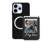 Sunrive Personalizzabile per MagSafe Portafoglio con Custodia Compatibile con Oppo Reno15 5G Cover Antiurto - Porta Carte e Funzione Stand per Guardare Video, Foto o Testo Personalizzato