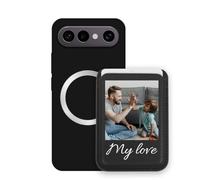 Sunrive Personalizzabile per MagSafe Portafoglio con Custodia Compatibile con Vivo S50 Pro Mini Cover Antiurto - Porta Carte e Funzione Stand per Guardare Video, Foto o Testo Personalizzato