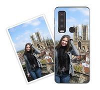 Sunrive Personalizzate Cover compatibile con Cat S75 personalizzabile con Foto Testi Frase Logo Disegni e Grafiche Personalizzata, assorbimento degli urti morbido TPU trasparente