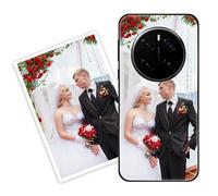 Sunrive Personalizzate Cover compatibile con Honor Magic 7 Pro personalizzabile con Foto Testi Frase Logo Disegni e Grafiche Personalizzata, Bordo TPU + Design in Vetro Temperato Posteriore