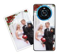 Sunrive Personalizzate Cover compatibile con Honor X9 4G/Magic 4 lite personalizzabile con Foto Testi Frase Logo Disegni e Grafiche Personalizzata, Bordo TPU + Design in Vetro Temperato Posteriore