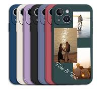 Sunrive Personalizzate Cover compatibile con Huawei P60 P50 40 30 20 10 P40 Lite Y9 Y7 Y6 2019 P Smart Z S nova 12 11i 11 10 3 Pro + SE Mate 10 9,con 3 Fotos Testi Logo Disegni e Grafiche