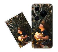 Sunrive Personalizzate Cover compatibile con Huawei Pura 90 Pro Max personalizzabile con Foto Testi Frase Logo Disegni e Grafiche Personalizzata, assorbimento degli urti morbido TPU trasparente