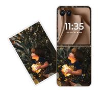 Sunrive Personalizzate Cover compatibile con Moto Rasr 60 Pro personalizzabile con Foto Testi Frase Logo Disegni e Grafiche Personalizzata,PC trasparente.