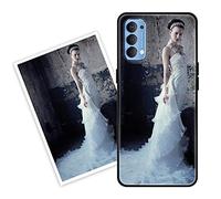 Sunrive Personalizzate Cover compatibile con OPPO Reno4 5G personalizzabile con Foto Testi Frase Logo Disegni e Grafiche Personalizzata, Bordo TPU + Design in Vetro Temperato Posteriore