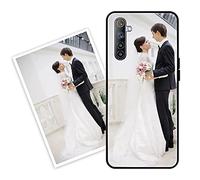 Sunrive Personalizzate Cover compatibile con Realme 6 Pro personalizzabile con Foto Testi Frase Logo Disegni e Grafiche Personalizzata, Bordo TPU + Design in Vetro Temperato Posteriore