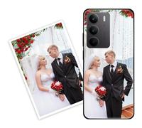 Sunrive Personalizzate Cover compatibile con Realme Note70 4G/70T 4G personalizzabile con Foto Testi Frase Logo Disegni e Grafiche Personalizzata, Bordo PC + Design in Acrilico Posteriore