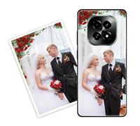 Sunrive Personalizzate Cover compatibile con Realme V60Pro /Realme 14x (India) personalizzabile con Foto Testi Frase Logo Disegni e Grafiche Personalizzata, Bordo PC + Design in Acrilico Posteriore