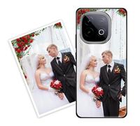 Sunrive Personalizzate Cover compatibile con Vivo Y31 5G/Vivo Y21d 4G personalizzabile con Foto Testi Frase Logo Disegni e Grafiche Personalizzata, Bordo PC + Design in Acrilico Posteriore