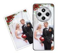 Sunrive Personalizzate Cover compatibile con Xiaomi Poco C75/Redmi A4 personalizzabile con Foto Testi Frase Logo Disegni e Grafiche Personalizzata, Bordo TPU + Design in Acrilico Posteriore