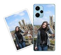 Sunrive Personalizzate Cover compatibile con Xiaomi POCO F5 personalizzabile con Foto Testi Frase Logo Disegni e Grafiche Personalizzata, assorbimento degli urti morbido TPU trasparente