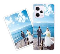 Sunrive Personalizzate Cover compatibile con Xiaomi Redmi Note 12 Pro (5G) personalizzabile con Foto Testi Frase Logo e Grafiche Personalizzata, assorbimento degli urti morbido TPU trasparente