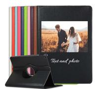 Sunrive Personalizzate Pelle Cover compatibile con Huawei Mediapad M3 Lite 10,1" con supporto Rotazione 360,personalizzabile tablet case con Foto Testi e Grafiche nome