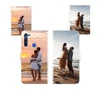 Sunrive Personalizzate Pelle Cover compatibile con Motorola moto g8 personalizzabile con Foto Testi Frase Logo e Grafiche Personalizzata, cordino per cellulare universale