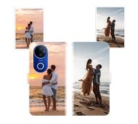 Sunrive Personalizzate Pelle Cover compatibile con Vivo T4R personalizzabile con Foto Testi Frase Logo e Grafiche Personalizzata, cordino per cellulare universale