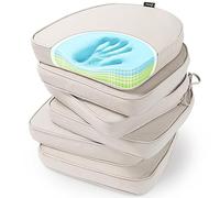 SUNROX FadeShield - Cuscini per sedia in memory foam, resistenti all'acqua, antimacchia, durevoli, reversibili, con lacci, per interni ed esterni, cucina, sala da pranzo, ufficio, 43 x 40 cm, set da