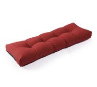 SUNROX LokGrip Non Slip Tufted Memory Foam Bench Cushion FadeShield Water Resistant Durable Thicken Outdoor/Indoor Bench Seat Pads 59x16x4 inch Burgun