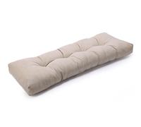 SUNROX LokGrip Non Slip Tufted Memory Foam Bench Cushion FadeShield Water Resistant Durable Thicken Outdoor/Indoor Bench Seat Pads 51x16x4 inch Husk B