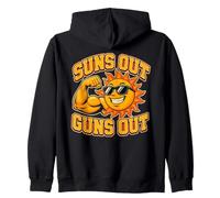 Suns out Guns out Gym Lift Summer Flex Felpa con Cappuccio