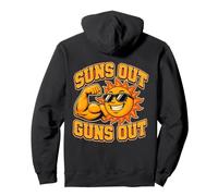 Suns out Guns out Gym Lift Summer Flex Felpa con Cappuccio
