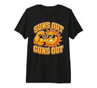 Suns out Guns out Gym Lift Summer Flex Maglietta Premium