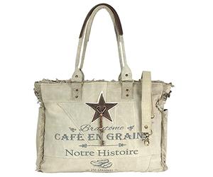 Sunsa Borsa a mano da donna XXL, borsa a tracolla grande weekender in tela | Borsa da spiaggia vintage con stampa retrò e manico extra a tracolla, grande borsa da viaggio. Borsa sportiva unisex per