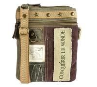 Sunsa Borsa a tracolla da donna borse in tela e pelle piccola borsetta vintage retrò borsa da donna XS borsa a tracolla borsa da donna borsa a tracolla buona idea regalo per le donne.