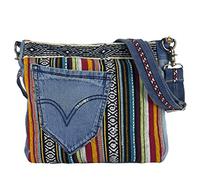 Sunsa, Borsa a tracolla donna Multicolore jeans Piccolo