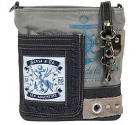 Sunsa Maritim Borsa a tracolla da donna in tela e cuoio, borsa da donna in stile vintage, borsa da donna, borsa da crosscbody per gli amanti del mare