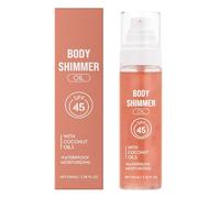 Sunscreen Body Glow Oil, Broad Spectrum SPF 45 Sunscreen, Nourishing Moisturizer 100 ml, Travel Size Hydrating Protection, Sun Care for Daily Use Adults, Coworkers, Friends and Family