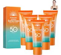 Sunscreen Isolation Cream SPF 50Lotion,Spectrum Protection,Non Greasy Moisturizing Face Cream,Brightening Repair Sun Care,Long Lasting Waterproof for Outdoor Activities,Women Men, (5pcs)