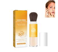 Sunscreen Setting Powder, SPF 50 P Minerale Sunscreen Brush Powder, Oil Control Natural Matte Finish, Long Lasting Lightweight Breathable (1pc)