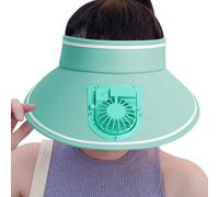 Sunscreen Sun Hat, Breathable Hollow Top, UV Protection Headgear for Golfing, Portable Wind-Speed cap, High-Performance Headwear with USB-Charging Fan, Wide-Brimmed Guard for Shielding Glare Coolings