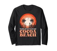 Sunse di surf della costa est della spiaggia di cacao retrò Maglia a Manica
