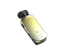 SUNSEATON Auricolare Bluetooth Business con Filo Retrattile, Auricolar Senza Fili con Microfono, Bluetooth V5.2, Vivavoce, Compatibile per Universale Smartphone (Giallo)