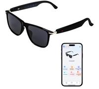 SUNSEATON Occhiali Intelligenti Traduttore AI, Occhiali da Bluetooth Audio Uomo Donna, Smart Glasses con Microfono per Smartphone Chiamate Ascoltare Musica, 110+ Languages