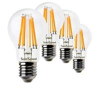 SUNSEED 4x Lampadina E27 Filamento LED 10W Goccia A60 1200 Lm Luce calda 2700K