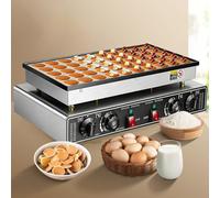 Sunseota Crêpière 25/50 Fori, Mini Padella per crêpe Olandese, Macchina per Waffle, Padella Antiaderente per Uova, 50-300 °C, Temperatura 50-300 °C, Controllo del Tempo di 5 Minuti 50holes