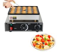 Sunseota Crêpière Commerciale 25/50 Pezzi, Diametro 4,5 cm - Macchina per crêpe Olandese elettrica, Mini Padella per crêpe Antiaderente, Macchina per Waffle, Macchina per Toast, Padella 25holes