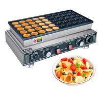 Sunseota Crêpière Commerciale 25/50 Pezzi, Diametro 4,5 cm - Macchina per crêpe Olandese elettrica, Mini Padella per crêpe Antiaderente, Macchina per Waffle, Macchina per Toast, Padella 50holes