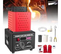 Sunseota Forno Elettrico per Fusione dell'oro, Forno di Fusione da 5000 W, Forno di Fusione Digitale a 1600 °C/2912 °F, Kit per Fusione di Metalli con crogiolo in Grafite Red-1kg