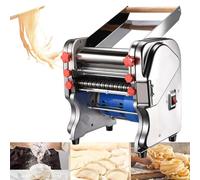 Sunseota Macchina per Pasta elettrica Automatica Professionale in Acciaio Inox da 550 W per Uso Domestico, con Rullo per Pasta e tagliapasta per Pasta Larga e Sottile,stendi Pasta Fresca 240