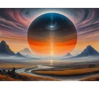 Sunset 2000 Piece Jigsaw Puzzles for Adults, Colourful, Challenging & Brainteasing Adult puzzles 2000 Pieces River Grasslands, Fun jigsaws for The Whole Family 40x28 inch