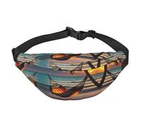 Sunset amaca da spiaggia grande borsa a tracolla alla moda, borsa da viaggio casual per ragazzi, adatta per sport, corsa, ciclismo, viaggi, pesca