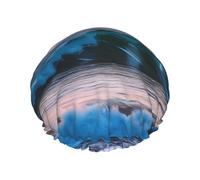 Sunset and Sunrise con cuffie da doccia Ocean Sea Waves con un doppio strato di, tiene bene i capelli sia che li usi durante la doccia o il bagno.