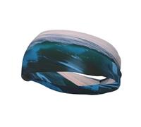 Sunset And Sunrise Con Onde Oceano Mare Stampa Sportiva Fascia per il sudore Elastica Traspirante E Traspirante Fascia Per La Corsa