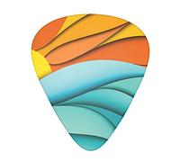 Sunset And Sunrise With Ocean Sea Waves Plettri per chitarra - Accessori per chitarra - Plettri per chitarra acustica Chitarra elettrica Basso per uomo Donna Chitarrista Professionista Musicisti e principianti