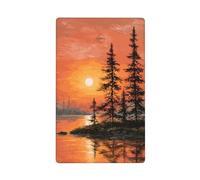 Sunset and Tall Trees Single Toggle Blank Wall Plate Light Switch Cover Decorativo 1 Gang per Cucina Camera Bagno Dimensioni 11,4 x 7 cm